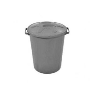 LIXEIRA PLASTICA C/ TAMPA CINZA 40L JSN
