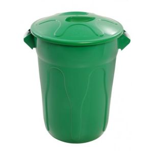LIXEIRA PLASTICA C/ TAMPA VERDE 60L JSN