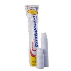 COPO DESCARTAVEL BRANCO 50ML CRISTALCOPO C/100