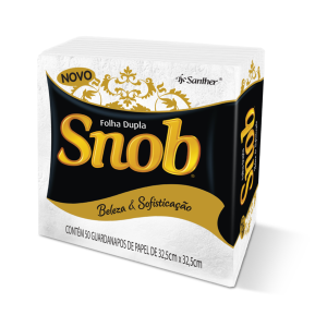 GUARDANAPO FOLHA DUPLA 32,5 X 32,5CM SNOB