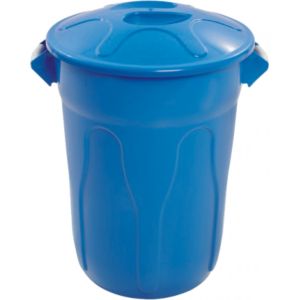 LIXEIRA PLASTICA C/ TAMPA AZUL 100L JSN