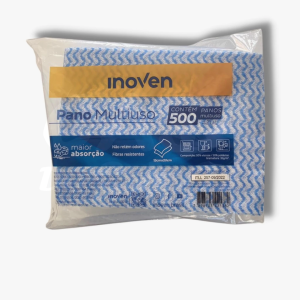 PANO MULTIUSO 15 X 20CM AZUL INOVEN C/500